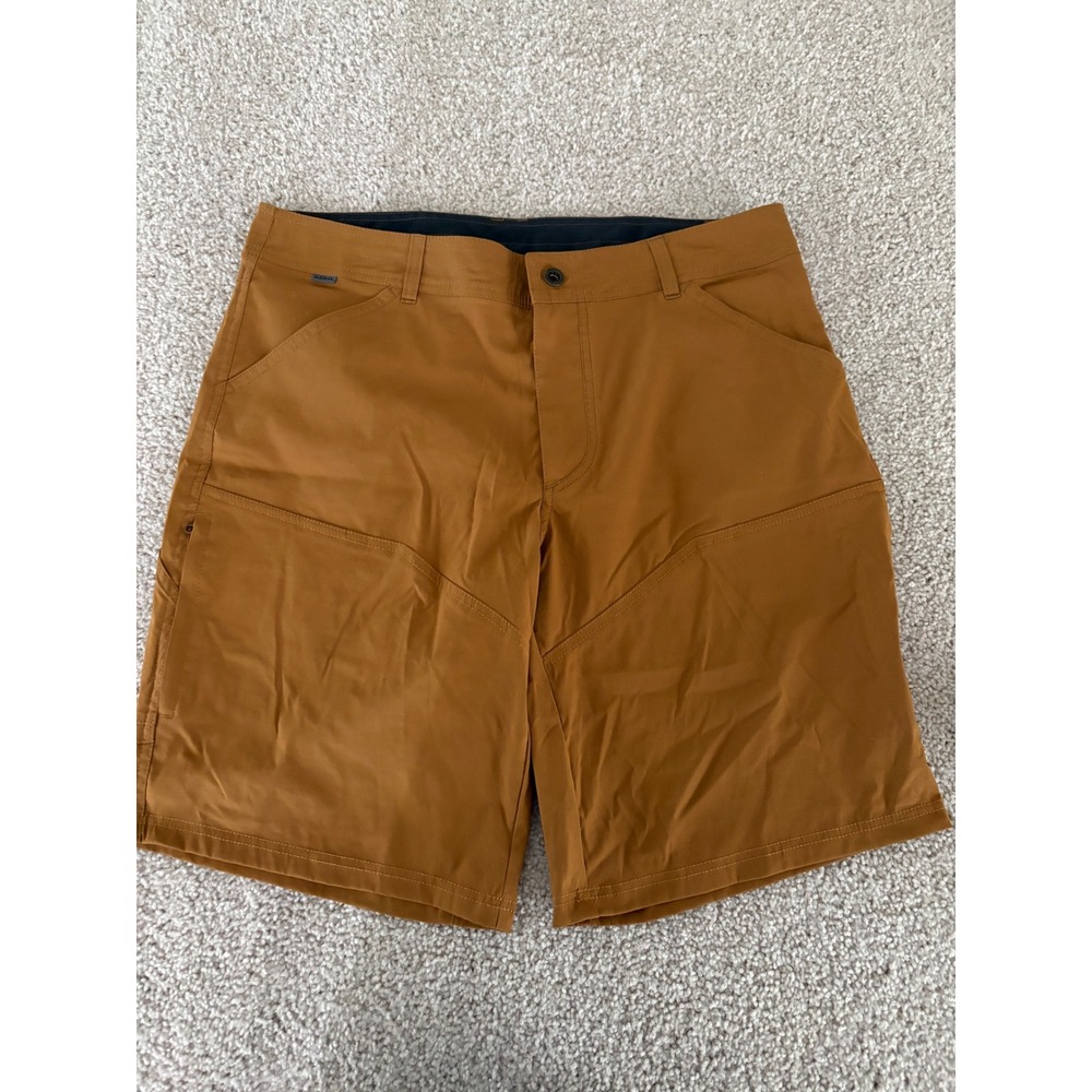 Kuhl Silencr Shorts Mens 36 Dark Khaki Brown Technical Hiking Outdoor Cargo 9in